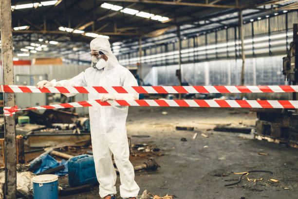 Professional Sewage Cleanup technician working in South Bay, FL